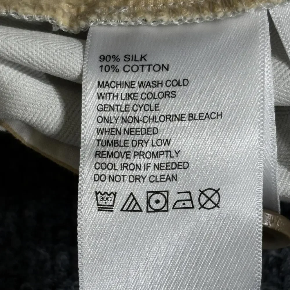 Tommy Bahama Pants Mens 38x30.5 Beige Silk Cotton Pleated Dress Chinos